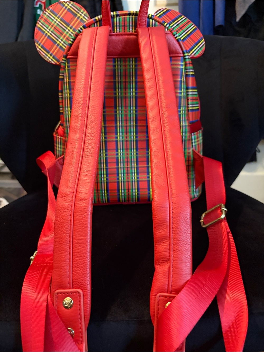 Disney Loungefly Mickey Mouse plaid mini backpack - Picture 2 of 7